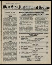 West Side Institutional Review Vol. IX No. 19