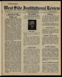 West Side Institutional Review Vol. IX No. 20
