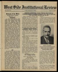 West Side Institutional Review Vol. IX No. 24