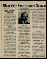 West Side Institutional Review Vol. IX No. 27