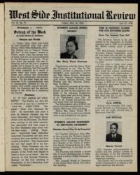 West Side Institutional Review Vol. IX No. 37