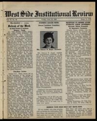 West Side Institutional Review Vol. IX No. 40