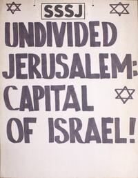 Undivided Jerusalem: capital of Israel!