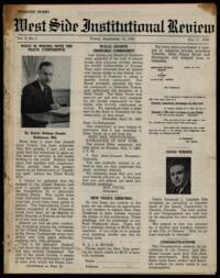West Side Institutional Review Vol. X No. 01