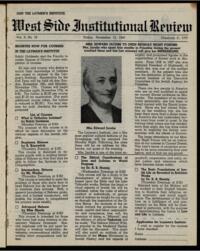 West Side Institutional Review Vol. X No. 10