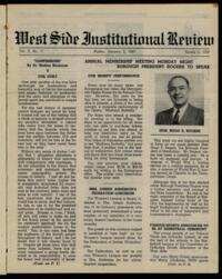 West Side Institutional Review Vol. X No. 17