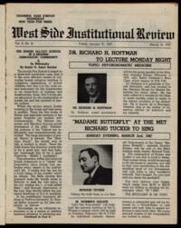 West Side Institutional Review Vol. X No. 21