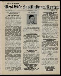 West Side Institutional Review Vol. X No. 26
