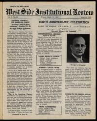 West Side Institutional Review Vol. X No. 28