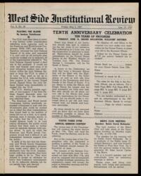 West Side Institutional Review Vol. X No. 34