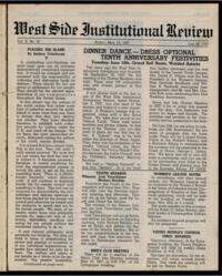 West Side Institutional Review Vol. X No. 36
