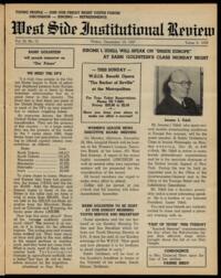 West Side Institutional Review Vol. XI No. 15