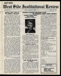 West Side Institutional Review Vol. XIII No. 05