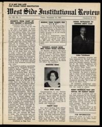 West Side Institutional Review Vol. XIII No. 11