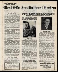 West Side Institutional Review Vol. XIII No. 14