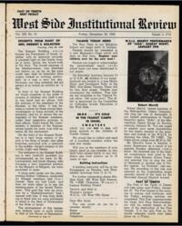 West Side Institutional Review Vol. XIII No. 16