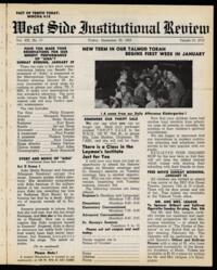 West Side Institutional Review Vol. XIII No. 17
