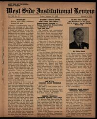 West Side Institutional Review Vol. XIII No. 21