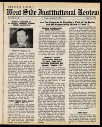 West Side Institutional Review Vol. XIII No. 27