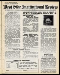 West Side Institutional Review Vol. XIII No. 36