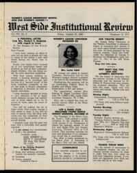 West Side Institutional Review Vol. XIV No. 08
