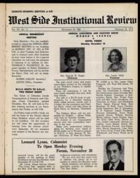 West Side Institutional Review Vol. XV No. 11