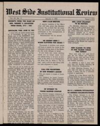 West Side Institutional Review Vol. XV No. 17
