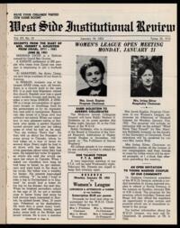 West Side Institutional Review Vol. XV No. 19