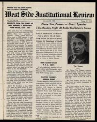 West Side Institutional Review Vol. XV No. 20