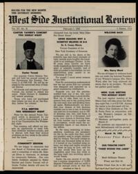 West Side Institutional Review Vol. XV No. 21