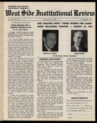 West Side Institutional Review Vol. XV No. 22