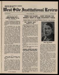 West Side Institutional Review Vol. XV No. 24