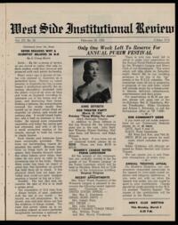 West Side Institutional Review Vol. XV No. 25