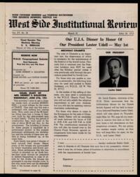 West Side Institutional Review Vol. XV No. 28