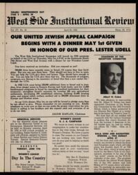 West Side Institutional Review Vol. XV No. 33