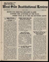 West Side Institutional Review Vol. XV No. 36