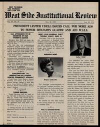 West Side Institutional Review Vol. XV No. 37