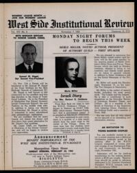 West Side Institutional Review Vol. XVI No. 09