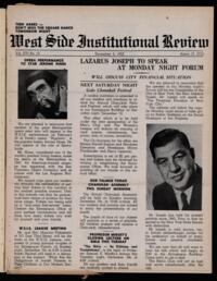 West Side Institutional Review Vol. XVI No. 13