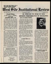 West Side Institutional Review Vol. XVI No. 16