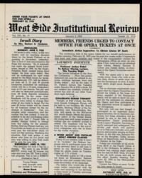 West Side Institutional Review Vol. XVI No. 17