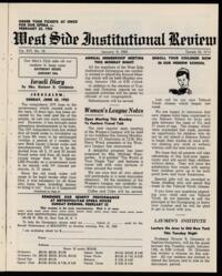 West Side Institutional Review Vol. XVI No. 18