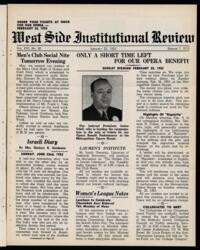 West Side Institutional Review Vol. XVI No. 20