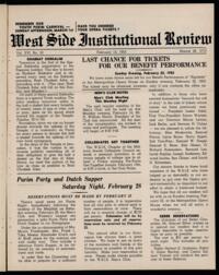 West Side Institutional Review Vol. XVI No. 23
