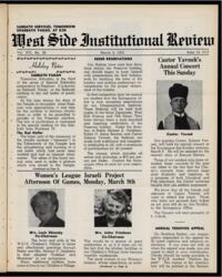 West Side Institutional Review Vol. XVI No. 26