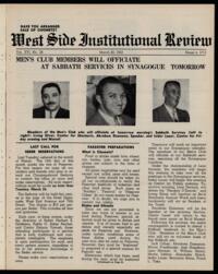 West Side Institutional Review Vol. XVI No. 28