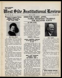 West Side Institutional Review Vol. XVI No. 35
