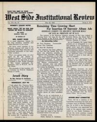 West Side Institutional Review Vol. XVI No. 37
