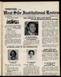 West Side Institutional Review Vol. XVIII No. 08