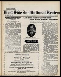 West Side Institutional Review Vol. XVIII No. 10